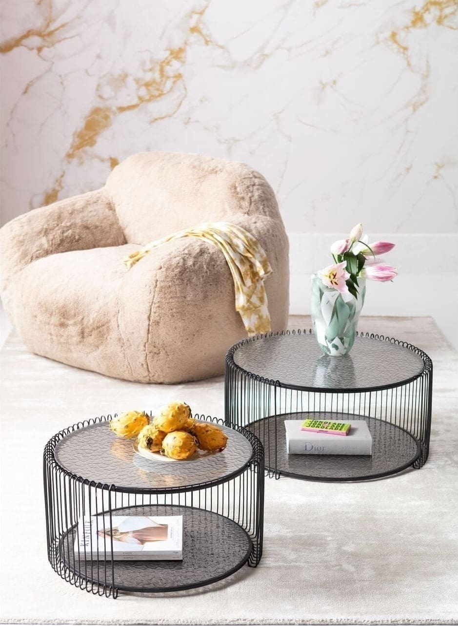 Salontafel Wire Double Bubble Black (2/Set) Kare Design Salontafel 87819