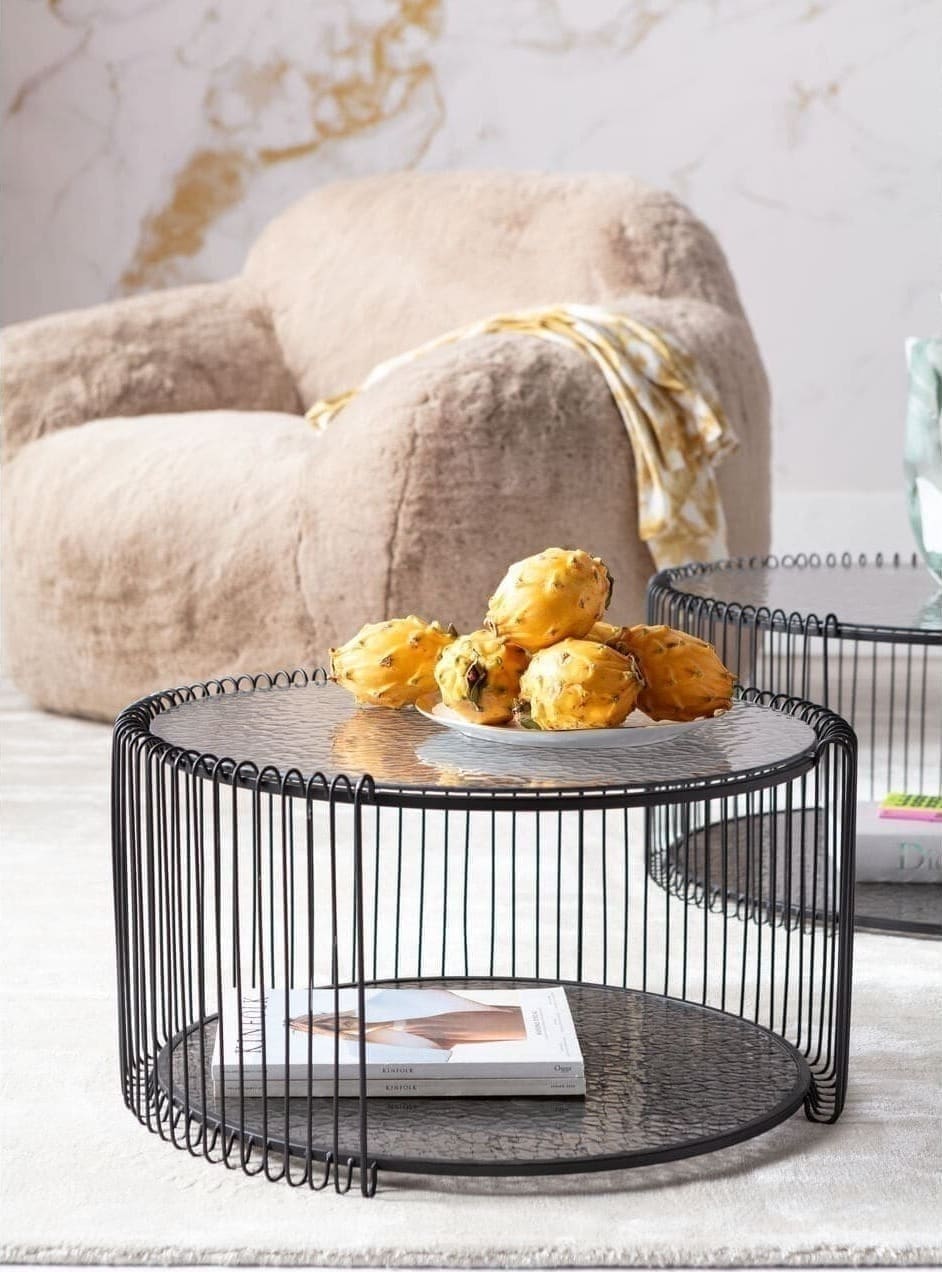 Salontafel Wire Double Bubble Black (2/Set) Kare Design Salontafel 87819