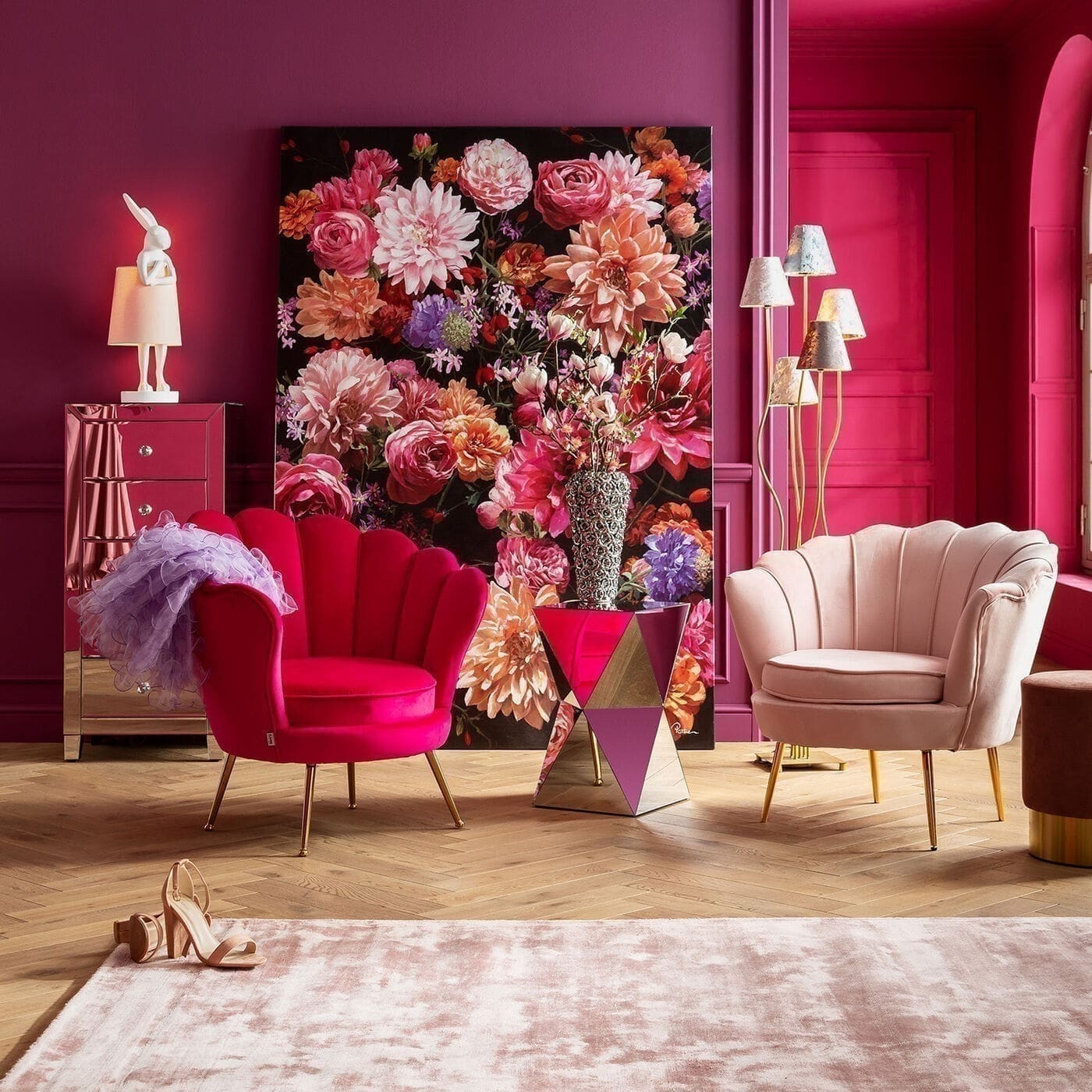 Schilderij Canvas Flower Bouquet 140x200cm Kare Design Schilderij 51865