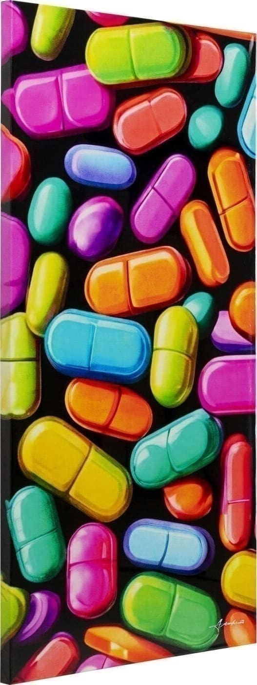 Schilderij Canvas Pastilla Colore 70x140cm Kare Design Schilderij 56704