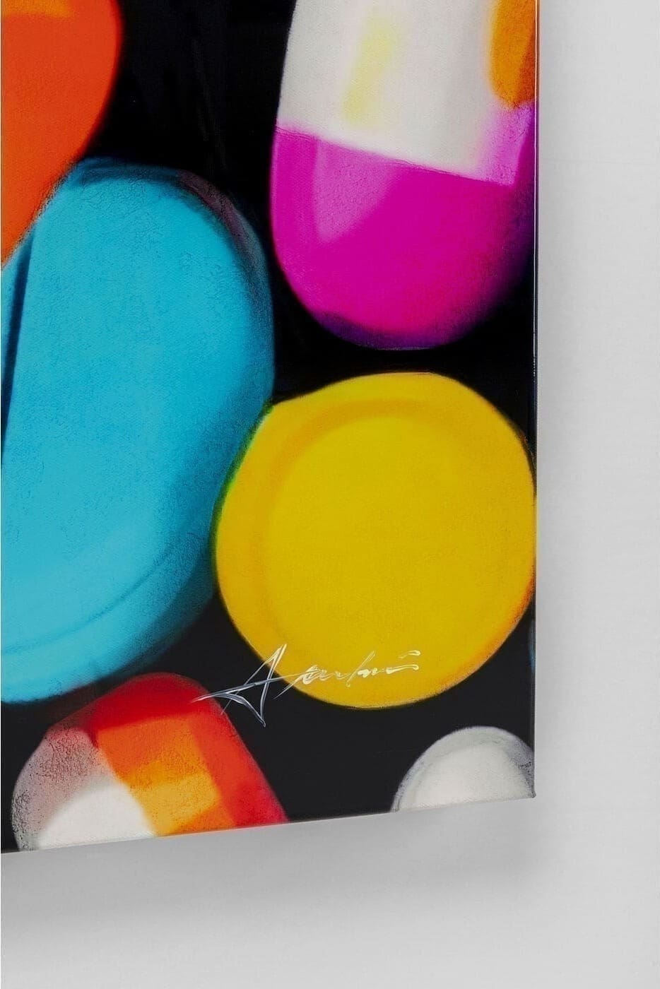 Schilderij Canvas Pastilla Stripes 70x140cm Kare Design Schilderij 56705