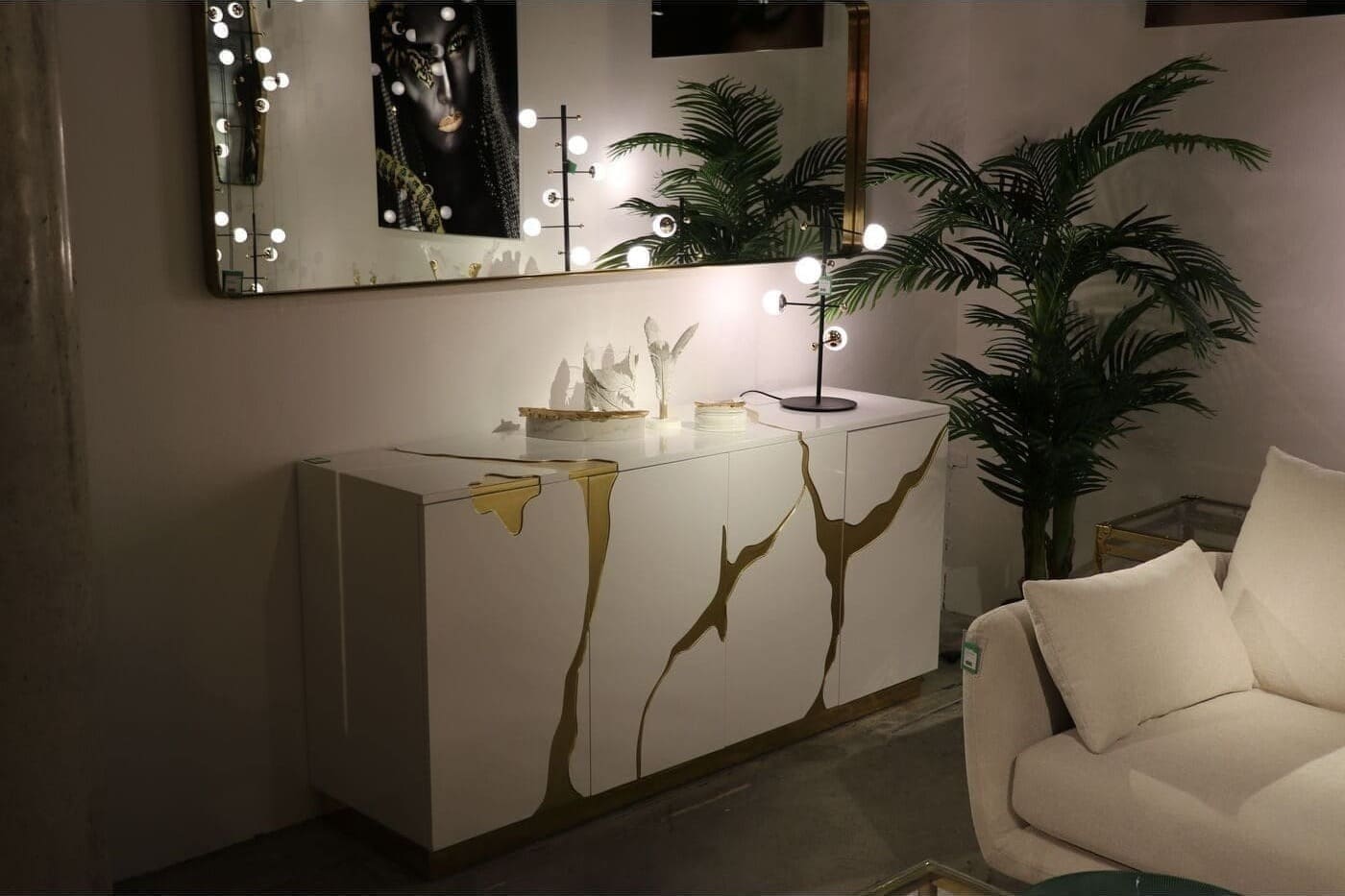 Spiegel Curve Brass 70x200cm Kare Design Spiegel 82713