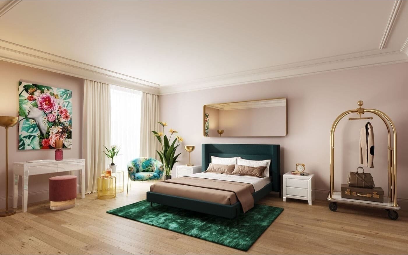 Spiegel Curve Brass 70x200cm Kare Design Spiegel 82713