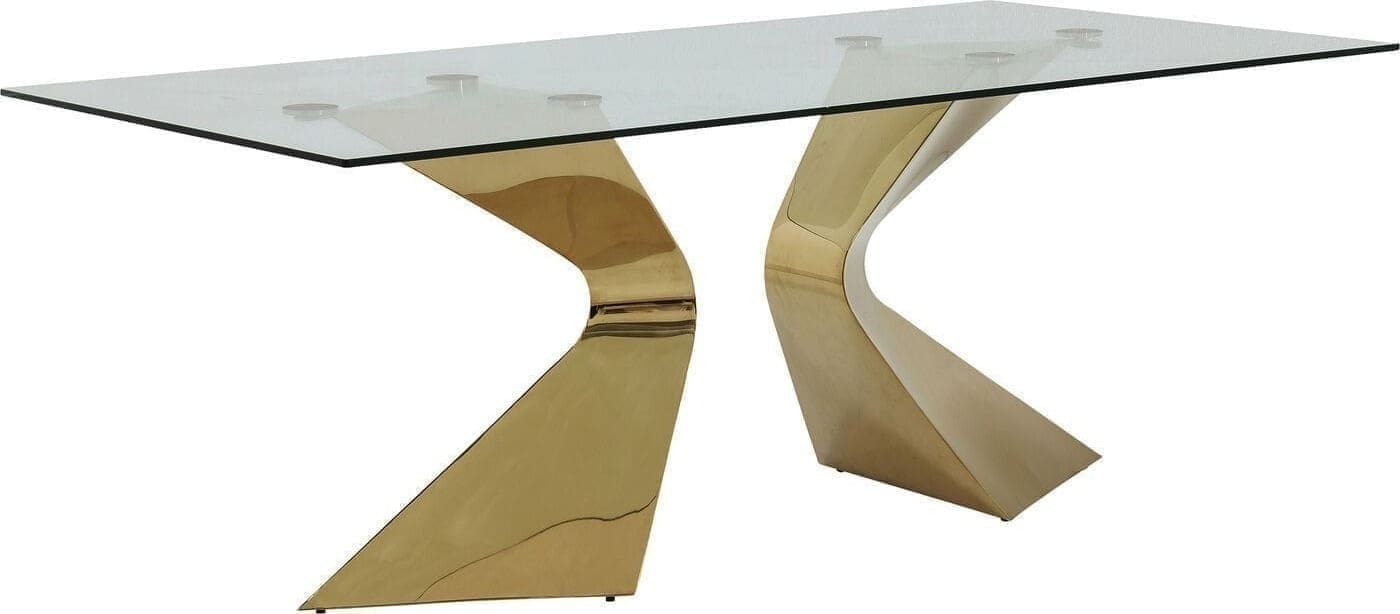 Tafel Gloria Gold 200x100cm Kare Design Eettafel 81543