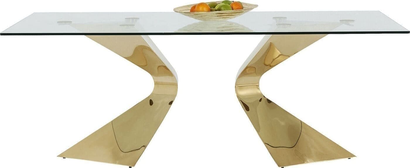 Tafel Gloria Gold 200x100cm Kare Design Eettafel 81543