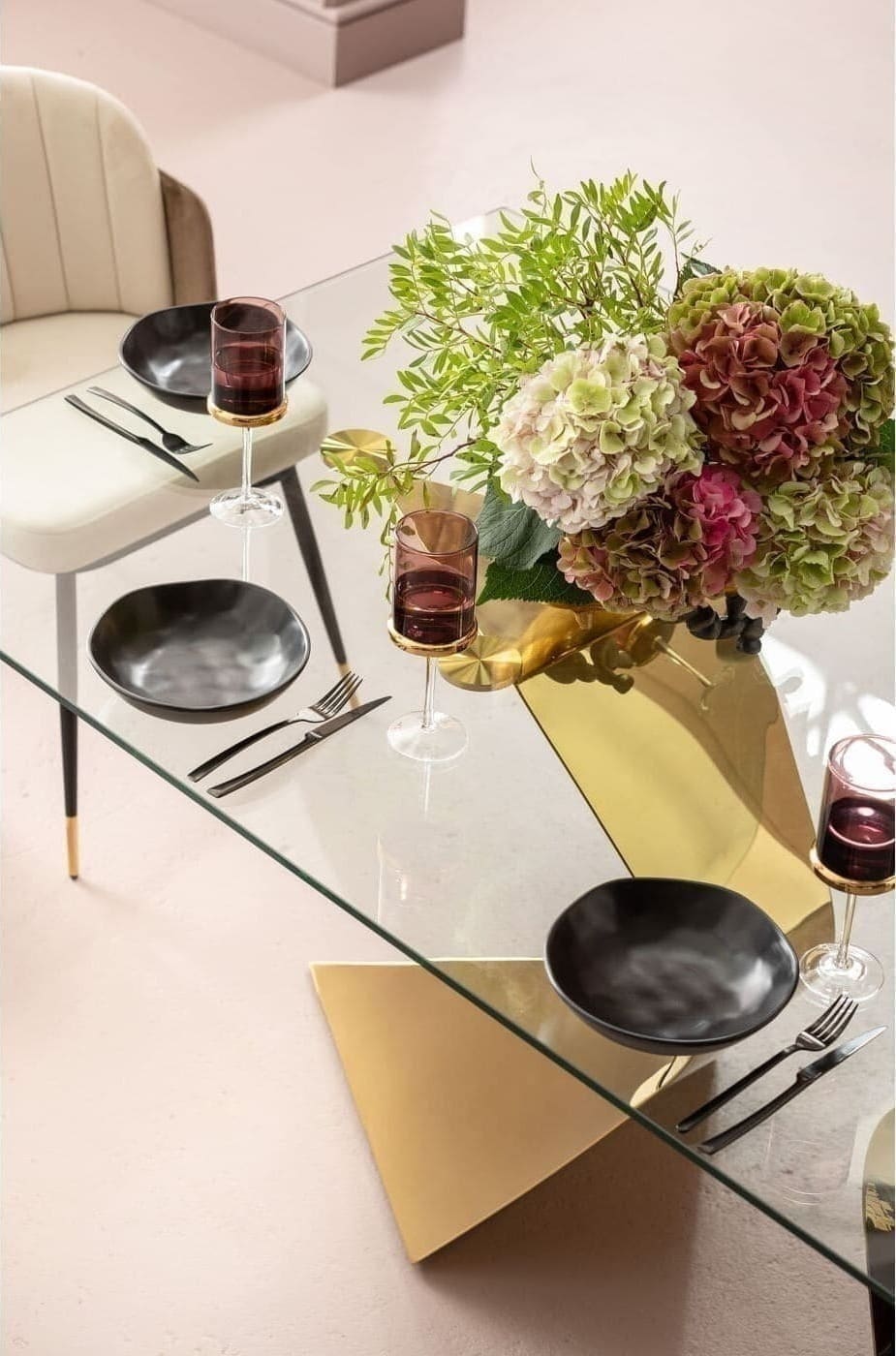 Tafel Gloria Gold 200x100cm Kare Design Eettafel 81543