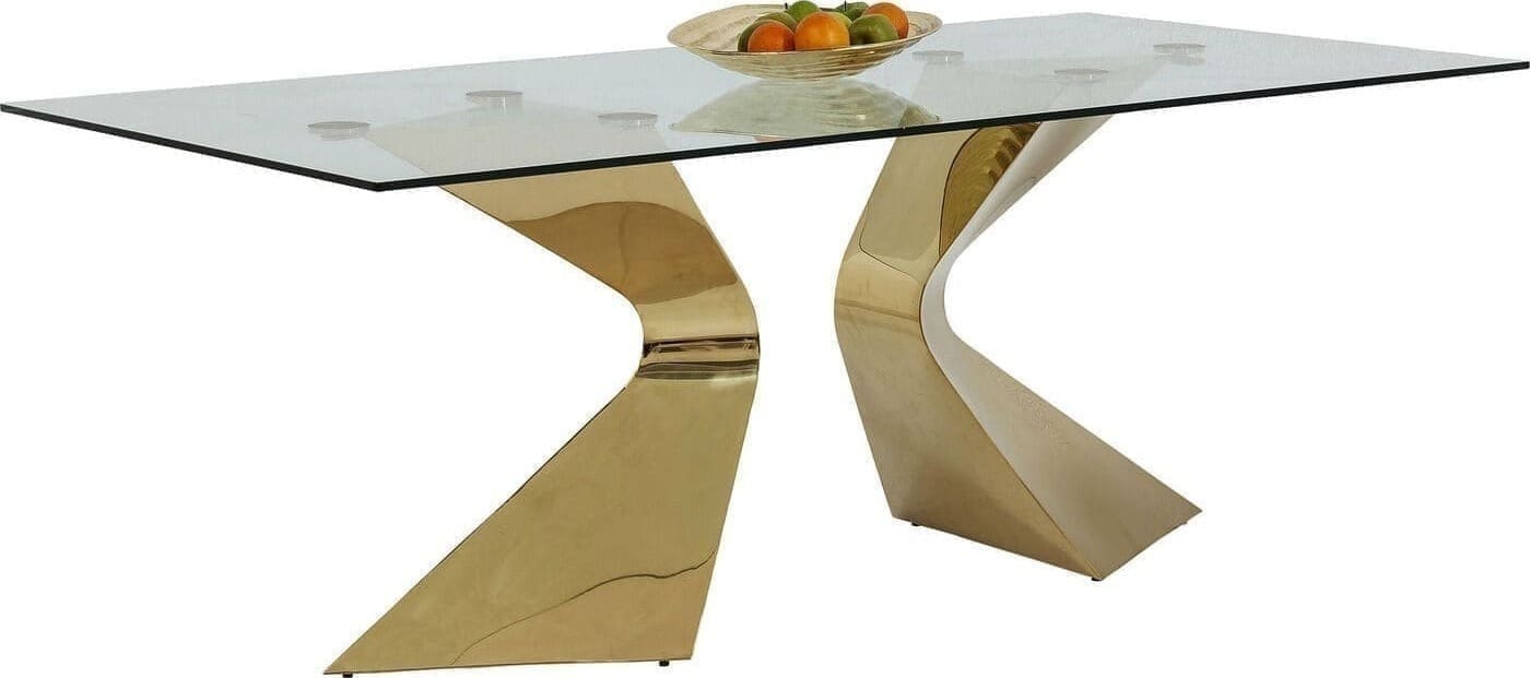 Tafel Gloria Gold 200x100cm Kare Design Eettafel 81543