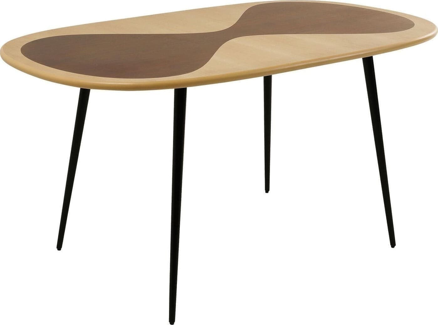 Tafel Petal Nature Black 150x90cm Kare Design Eettafel 70858
