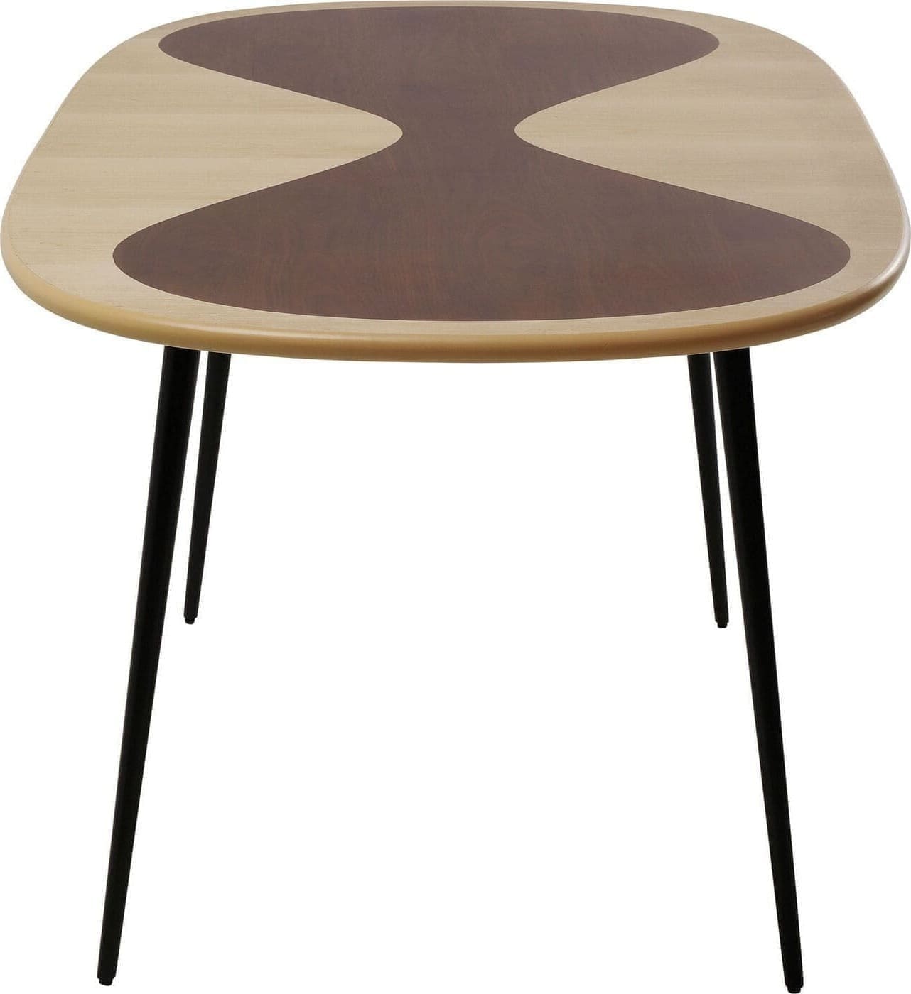 Tafel Petal Nature Black 150x90cm Kare Design Eettafel 70858