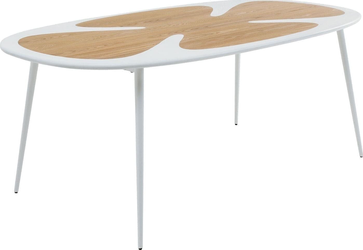 Tafel Petal Nature White 200x100cm Kare Design Eettafel 70857