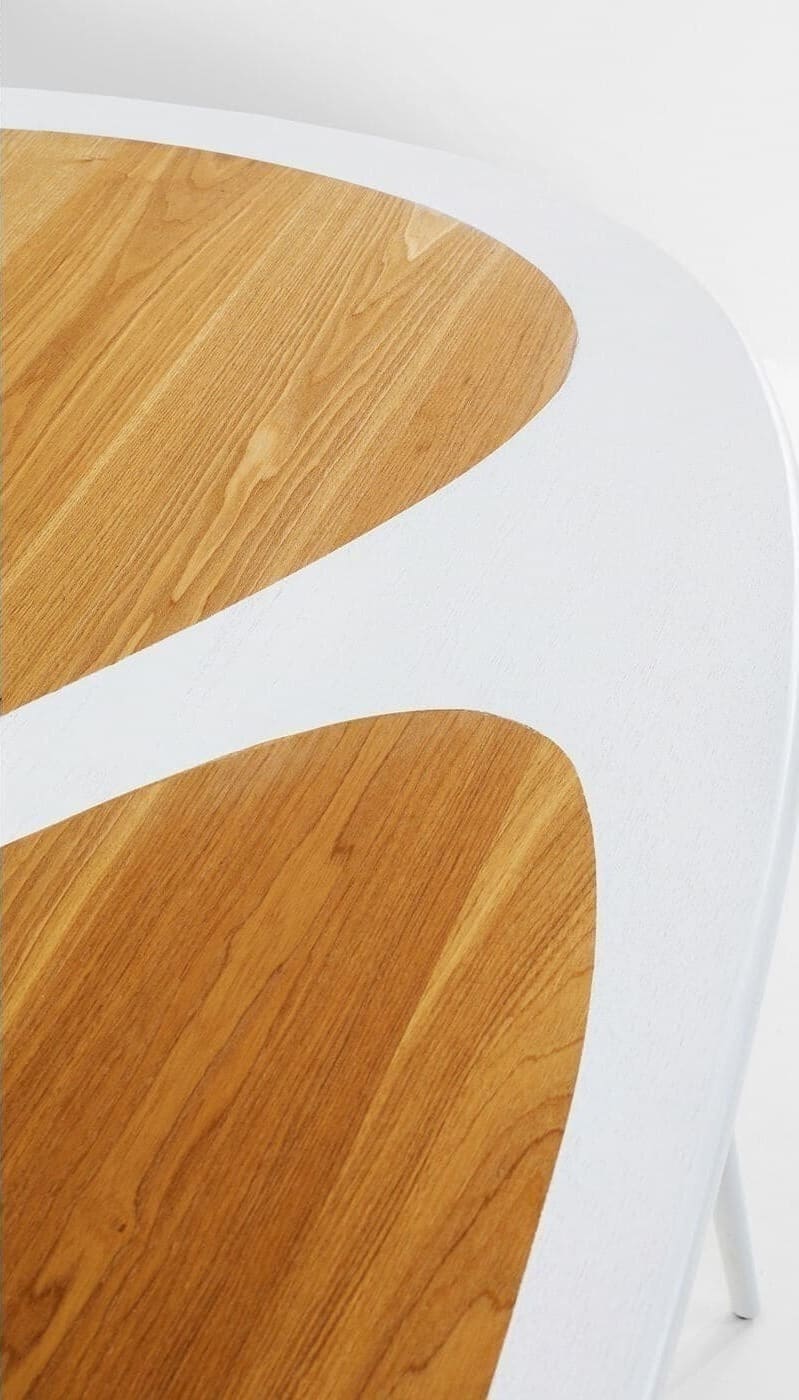 Tafel Petal Nature White 200x100cm Kare Design Eettafel 70857