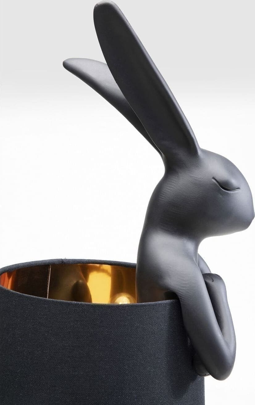 Tafellamp Animal Rabbit Matt Black 68cm Kare Design Tafellamp 53473