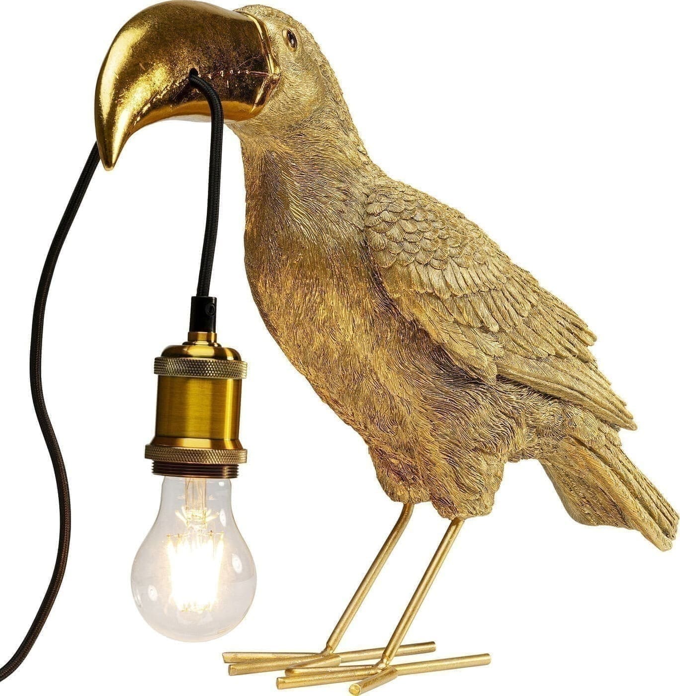 Tafellamp Toucan Gold 42cm Kare Design Tafellamp 56858