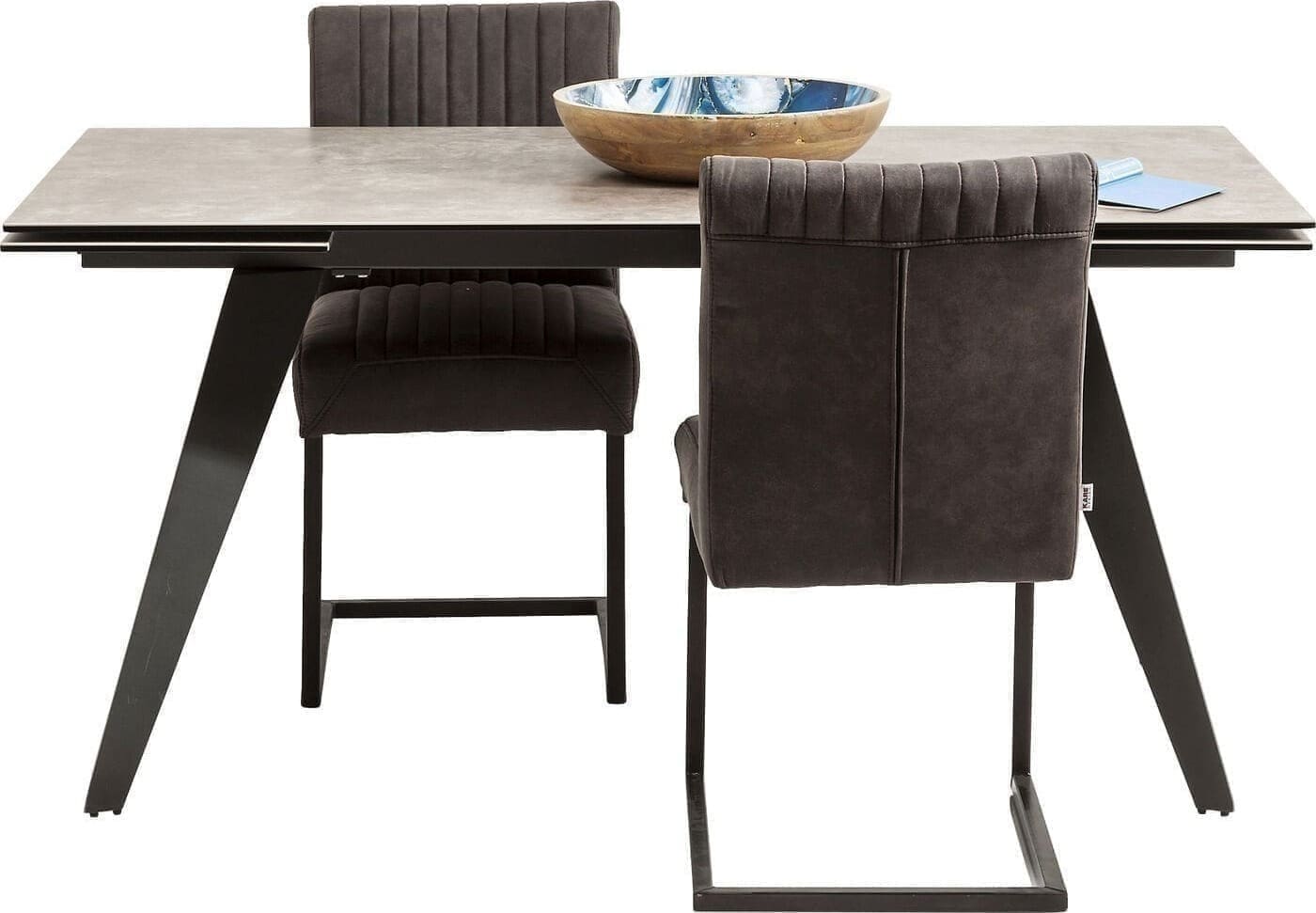 Uitschuiftafel Amsterdam Dark 160(40+40)x90cm Kare Design Uitschuiftafel 82725