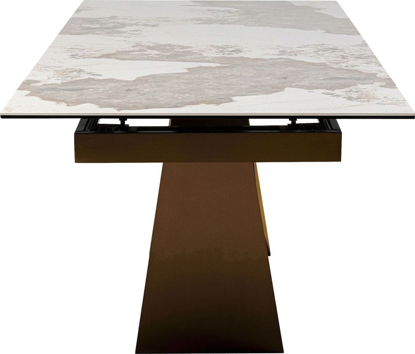 Uitschuiftafel Connesso Brass 200(+60)x90cm Kare Design Uitschuiftafel 87666