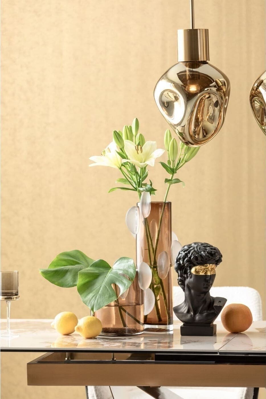 Uitschuiftafel Connesso Brass 200(+60)x90cm Kare Design Uitschuiftafel 87666