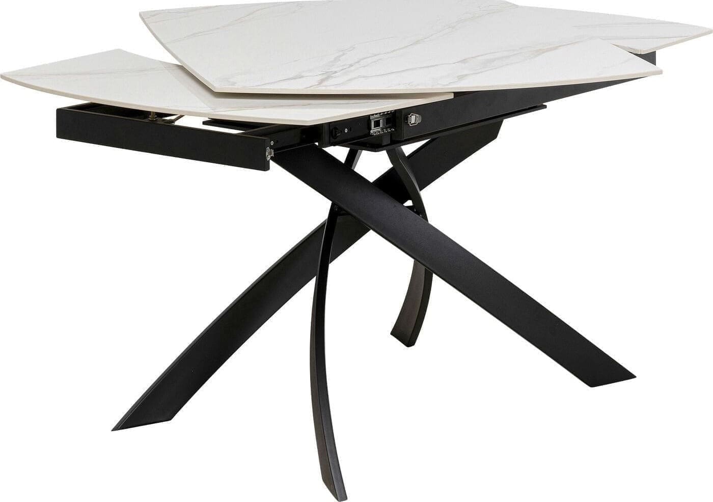 Uitschuiftafel Twist Onyx 120(30+30)x90cm Kare Design Uitschuiftafel 86786