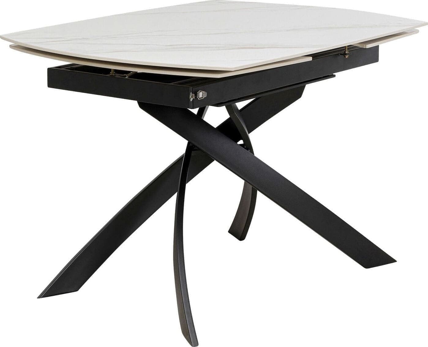 Uitschuiftafel Twist Onyx 120(30+30)x90cm Kare Design Uitschuiftafel 86786