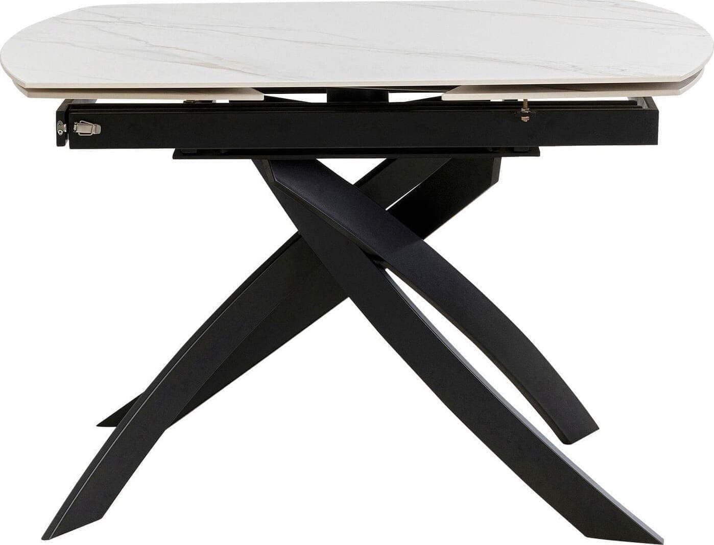 Uitschuiftafel Twist Onyx 120(30+30)x90cm Kare Design Uitschuiftafel 86786