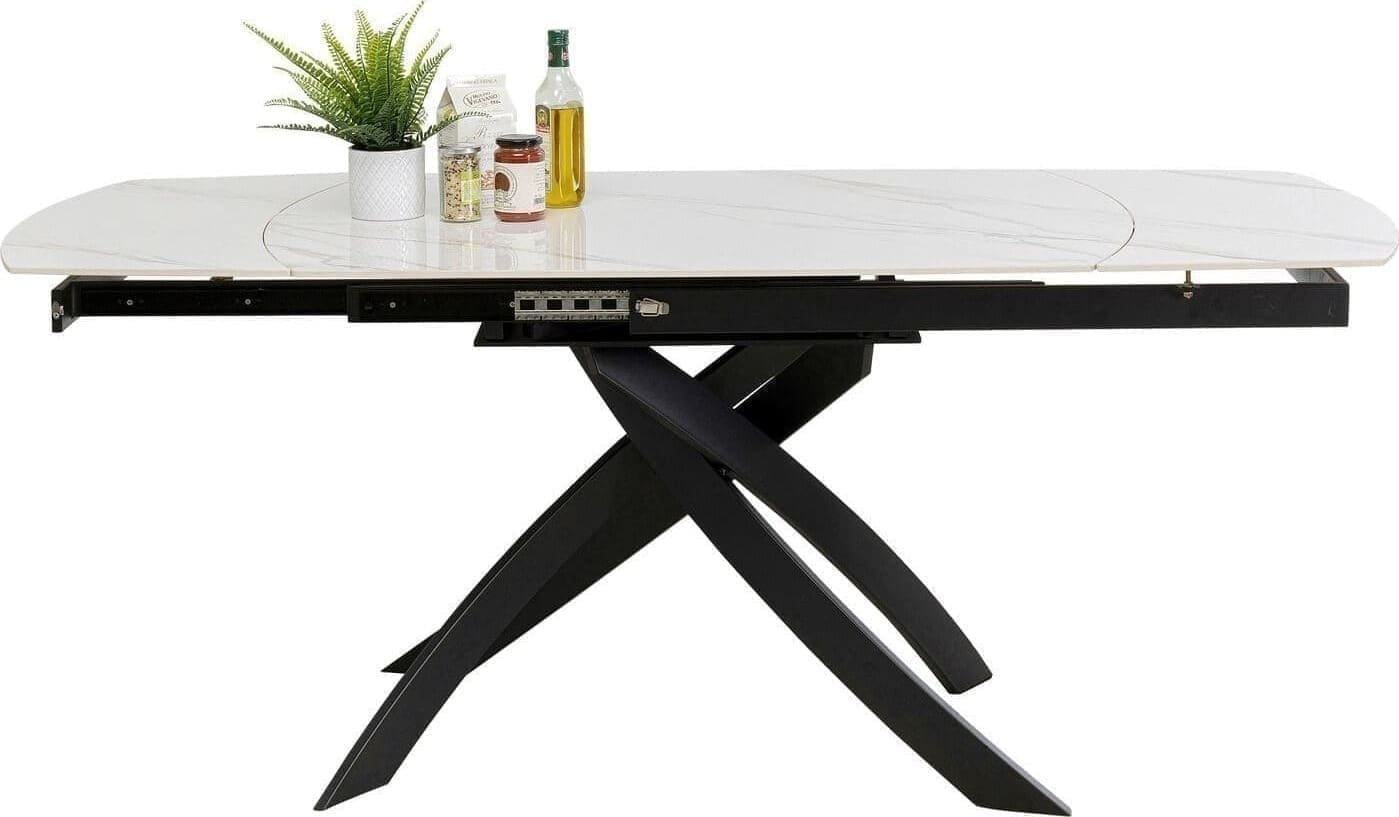 Uitschuiftafel Twist Onyx 120(30+30)x90cm Kare Design Uitschuiftafel 86786