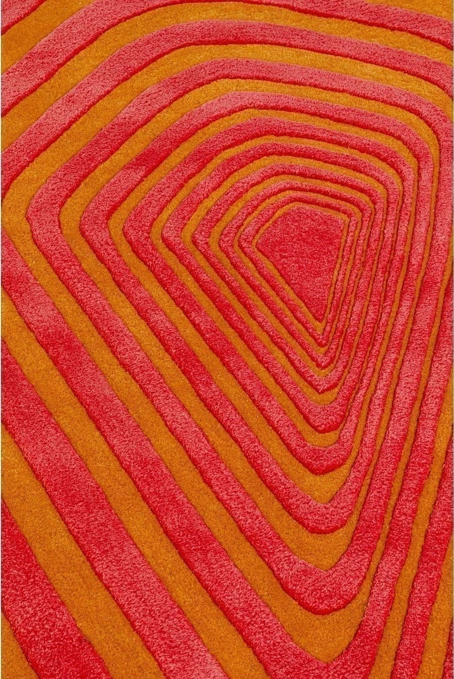 Vloerkleed Electric Diamond Orange 170x240cm Kare Design Vloerkleed 57326