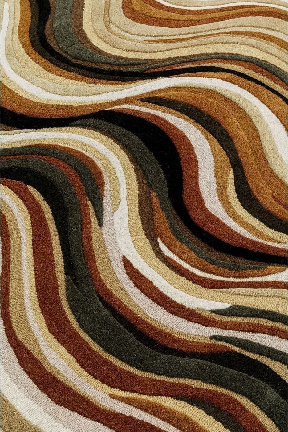 Vloerkleed New Wave Brown 200x300cm Kare Design Vloerkleed 57810