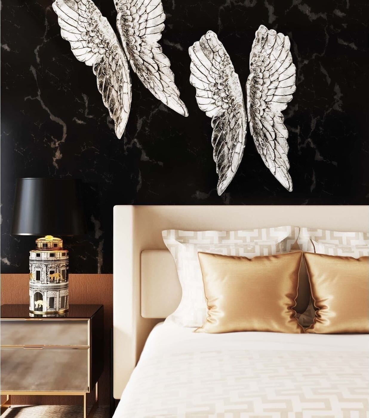 Wanddecoratie Angel Wings 61x106cm Kare Design Wanddecoratie 38448