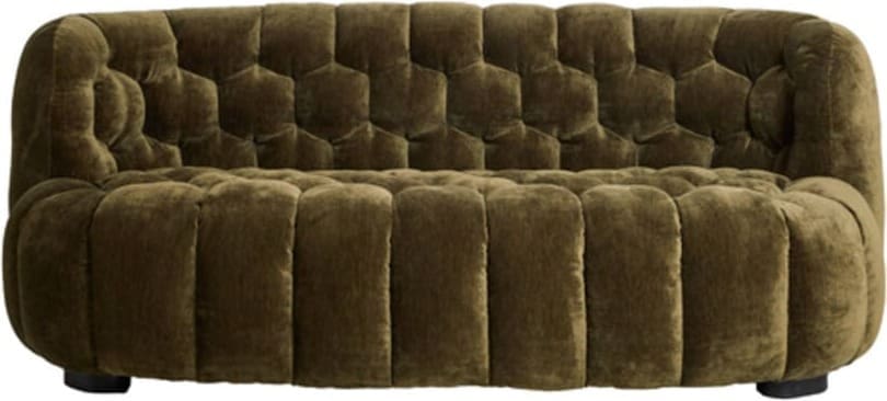 Bank Amara - Velvet Olijf Groen Light & Living Bank 5508769