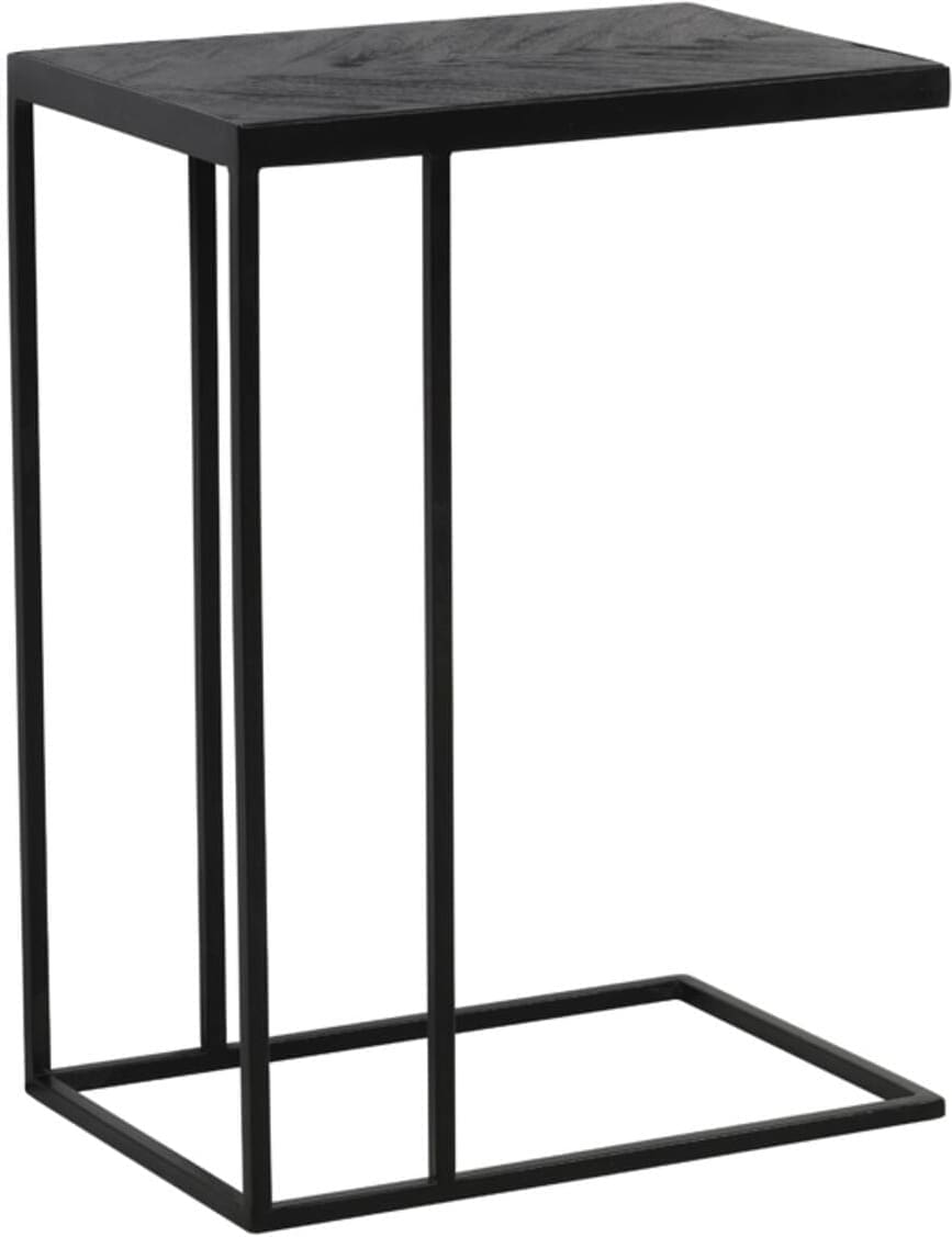 Bijzettafel Chisa - Mango Hout Zwart-zwart Light & Living Bijzettafel 6745212