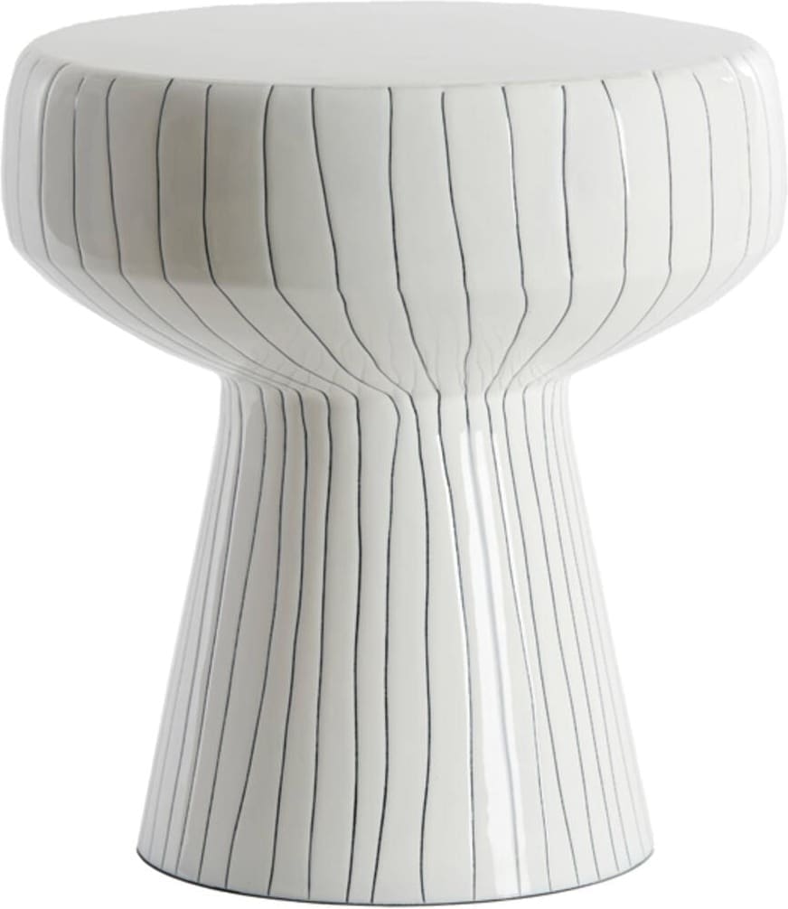 Bijzettafel Dakwa - Glanzend Wit+zwart Light & Living Bijzettafel 6796546