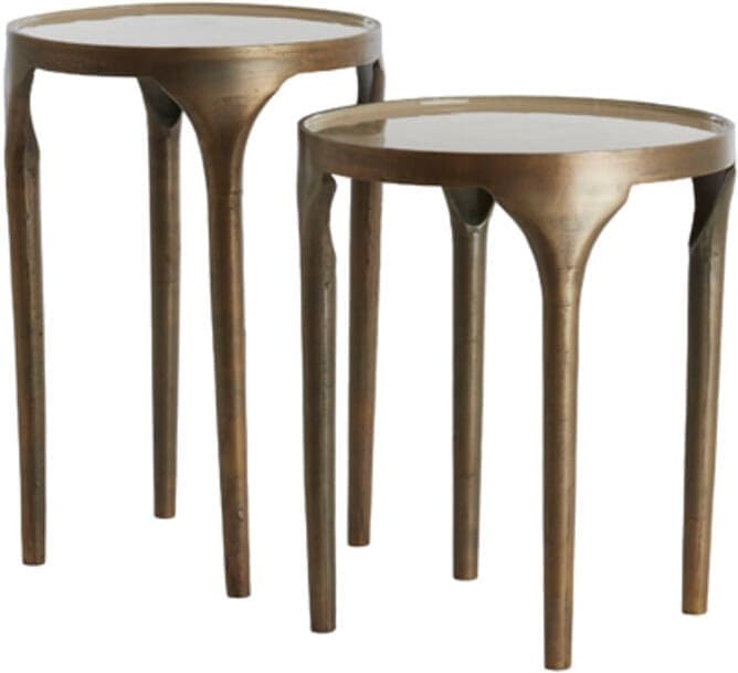 Bijzettafel Lapaz - Antiek Brons+taupe Light & Living Bijzettafel 5502483