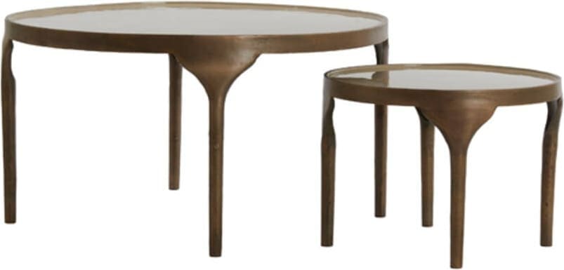 Bijzettafel Lapaz - Antiek Brons+taupe Light & Living Bijzettafel 5502583