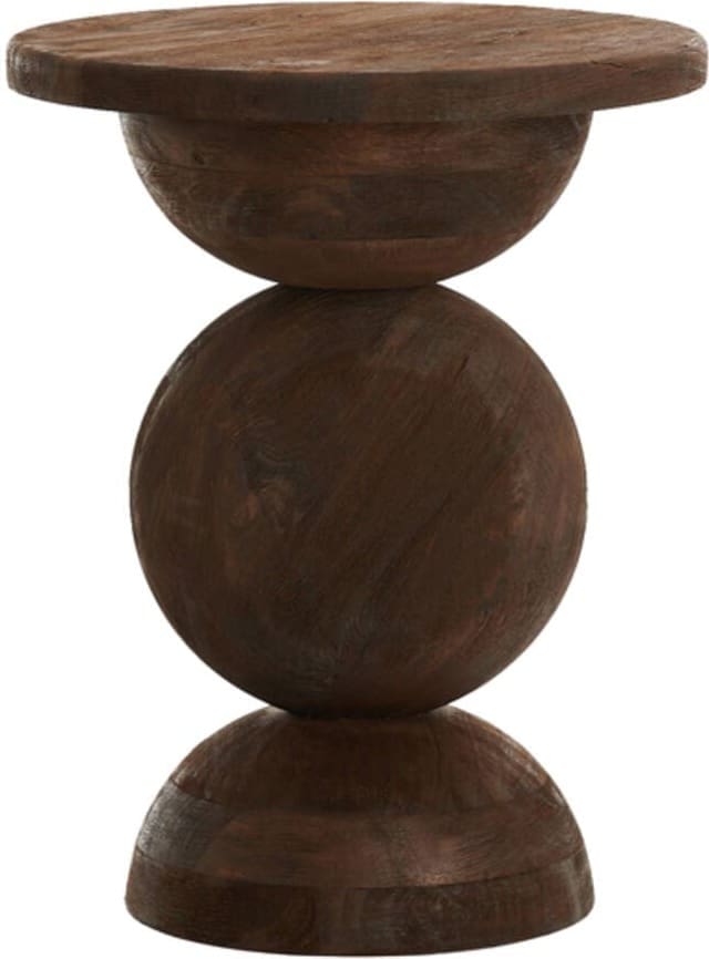 Bijzettafel Mirto - Hout Mat Donker Bruin Light & Living Bijzettafel 5505964