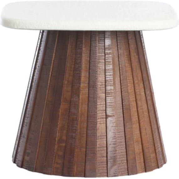 Bijzettafel Okato - Crème+hout Bruin Light & Living Bijzettafel 5510143
