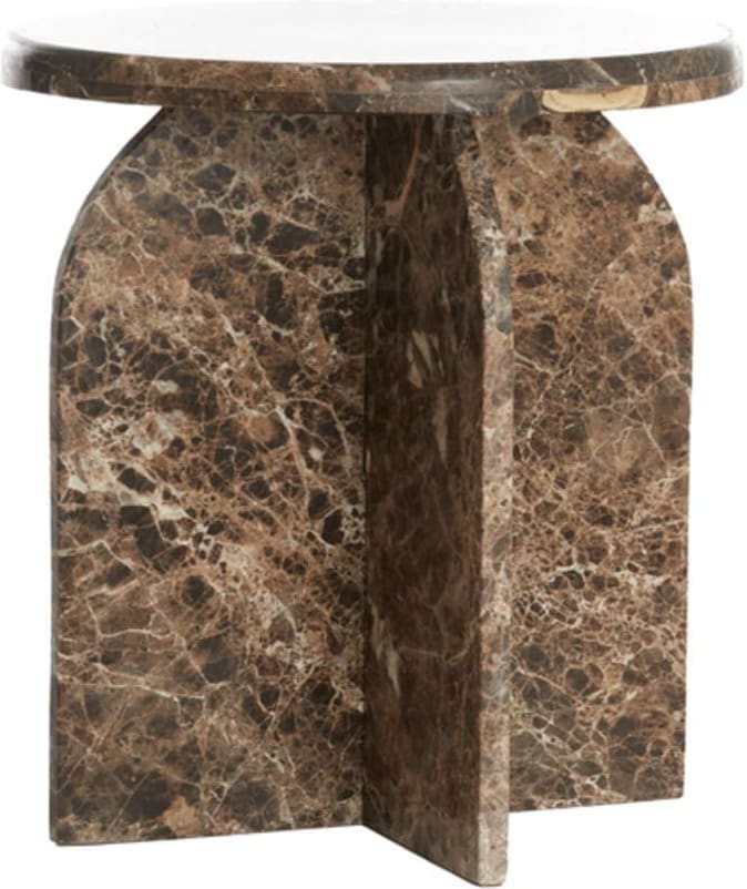 Bijzettafel Otinia - Marmer Donker Bruin Light & Living Bijzettafel 6793184