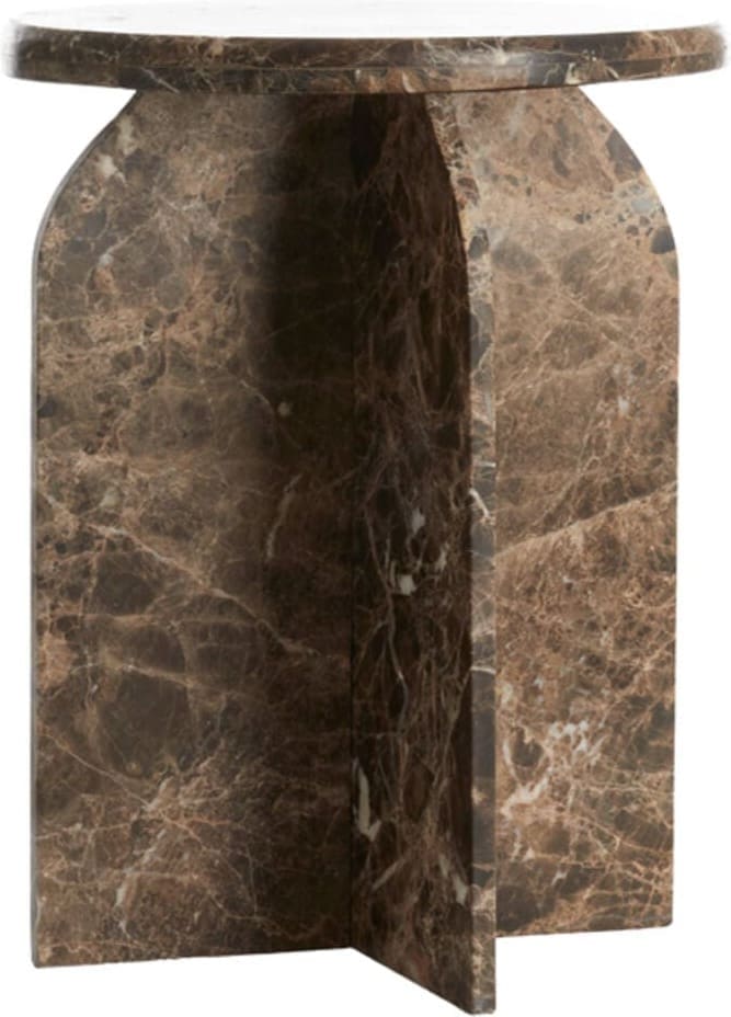 Bijzettafel Otinia - Marmer Donker Bruin Light & Living Bijzettafel 6793284