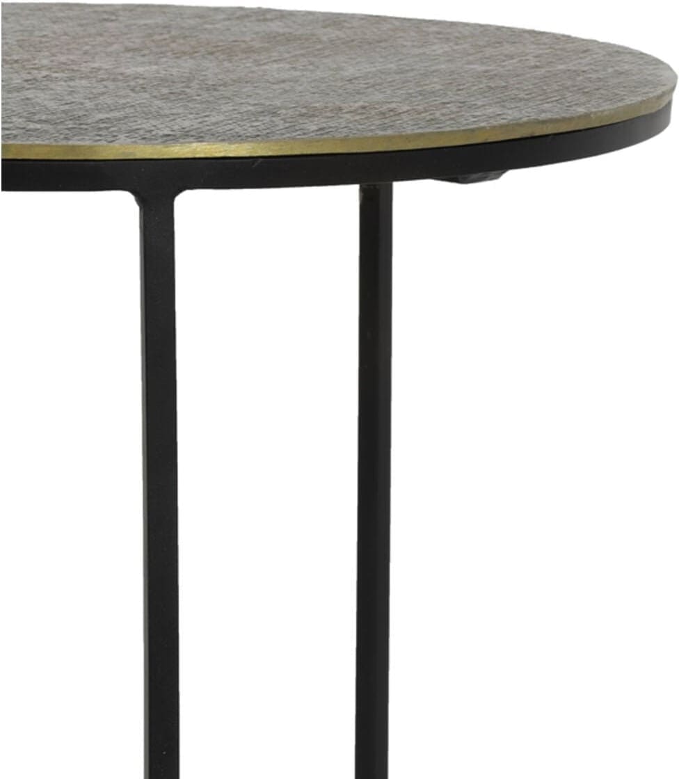 Bijzettafel Rengo - Relief Antiek Brons Light & Living Bijzettafel 6739018