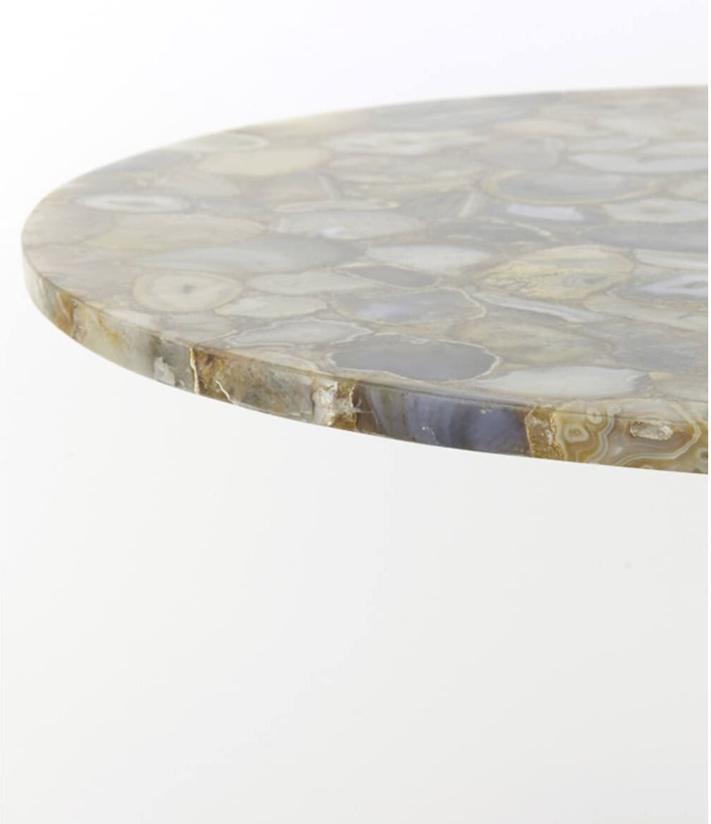 Bijzettafel Rickerd - Geel Agaat+antiek Brons Light & Living Bijzettafel 6765260