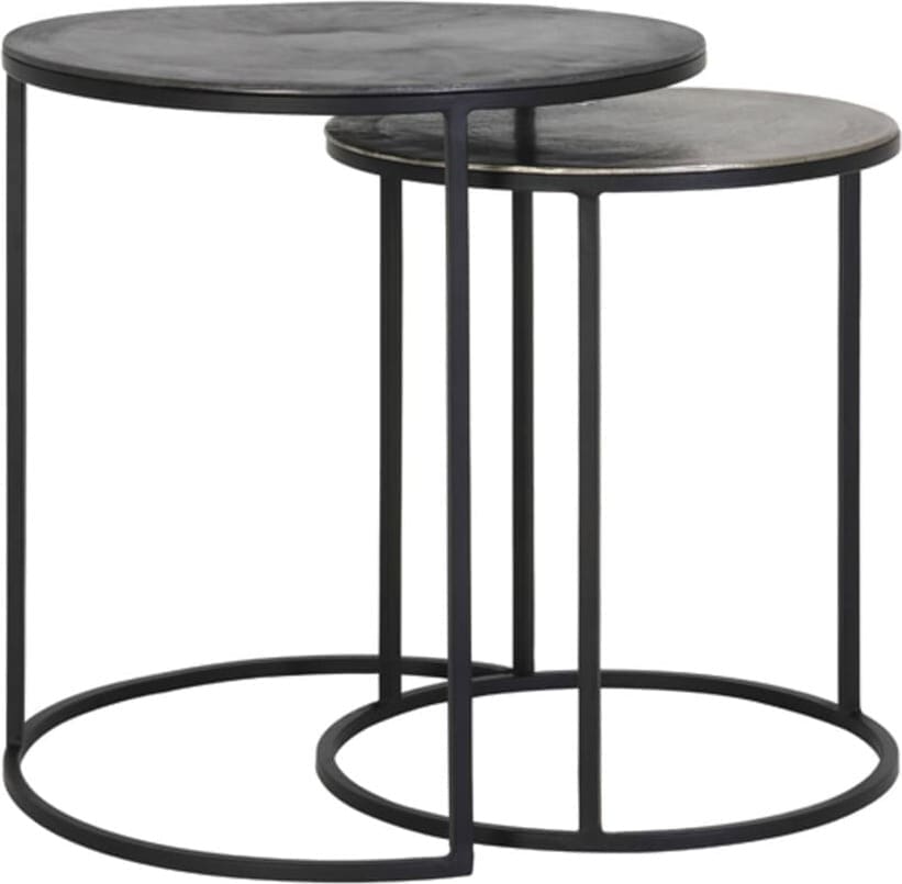 Bijzettafel Talca - Ruw Lood+ant. Lood Light & Living Bijzettafel 6706011