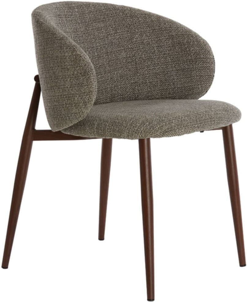 Eetkamerstoel Aluko - Zwart-licht Bruin+bruin Light & Living Eetkamerstoel 5507312