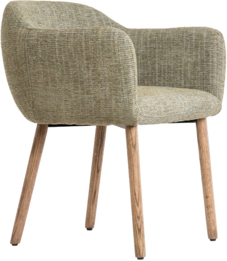 Eetkamerstoel Blaine - Groen+hout Donker Bruin Light & Living Eetkamerstoel 5507076
