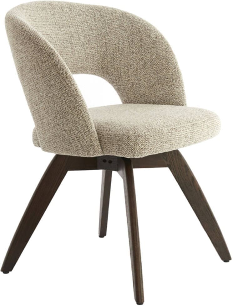 Eetkamerstoel Flen - Hout Donker Bruin+crème-bruin Light & Living Eetkamerstoel 5518082