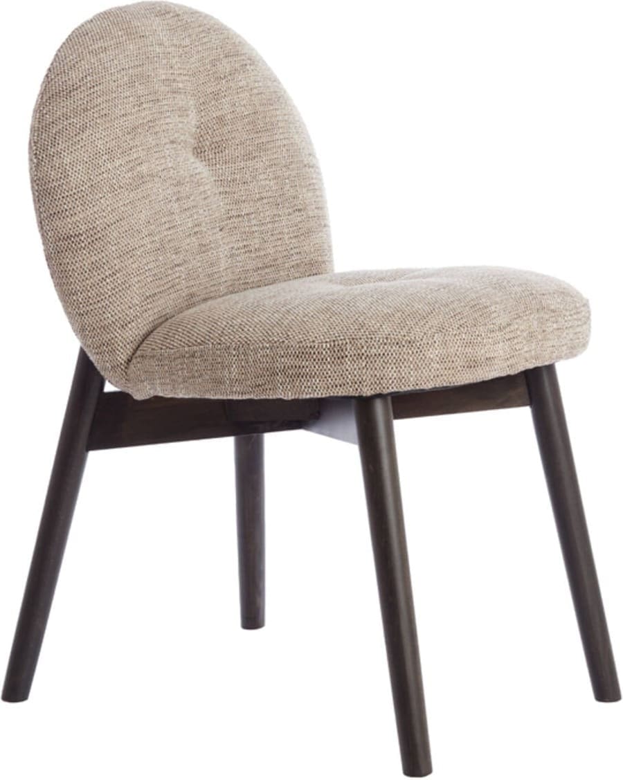 Eetkamerstoel Sinosa - Bruin-crème+hout Dnkr Bruin Light & Living Eetkamerstoel 6795983