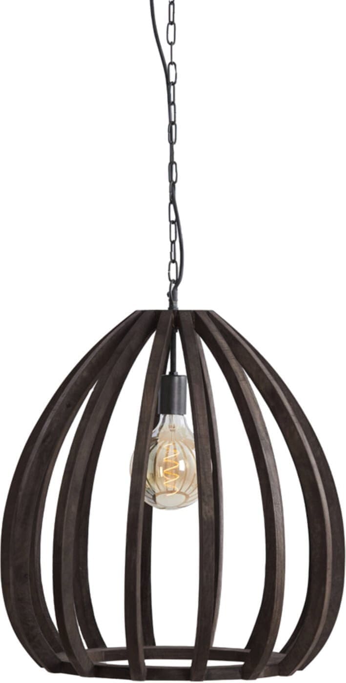 Hanglamp Barsia - Hout Donker Bruin Light & Living Hanglamp 2975390