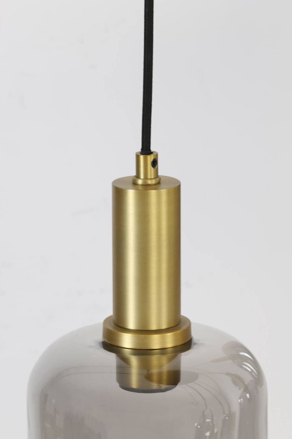 Hanglamp Lekar - Antiek Brons+smoke Glas Light & Living Hanglamp 2949084