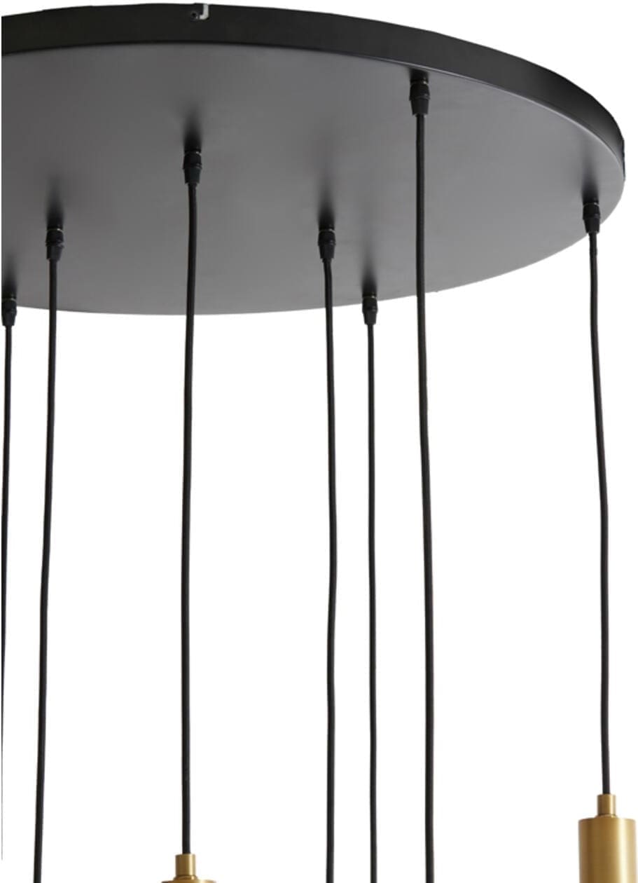 Hanglamp Lekar - Antiek Brons+smoke Glas Light & Living Hanglamp 2949184