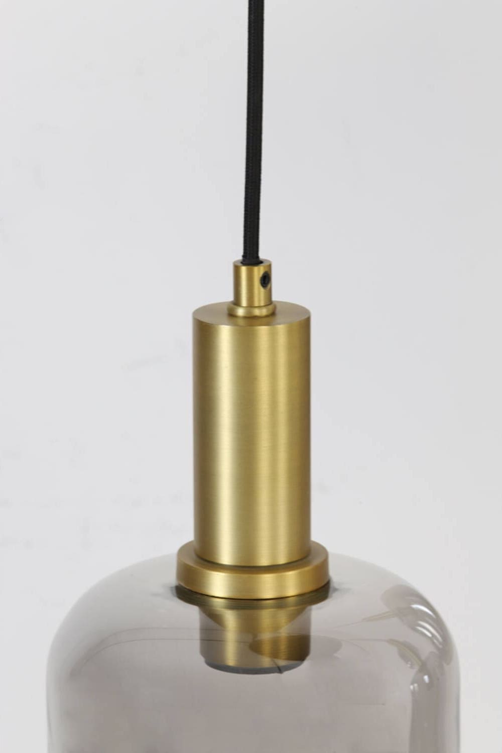 Hanglamp Lekar - Antiek Brons+smoke Glas Light & Living Hanglamp 2949184