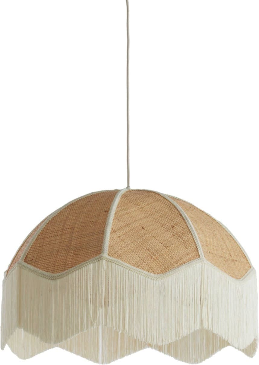 Hanglamp Malacia - Raffia Naturel+crème Light & Living Hanglamp 2986482