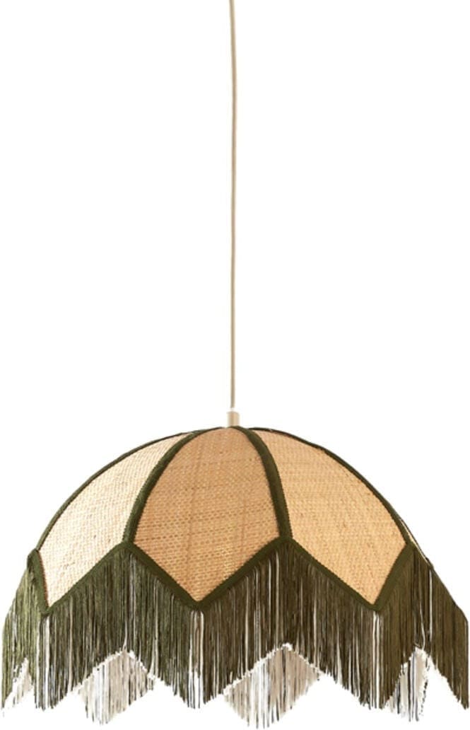 Hanglamp Sulina - Raffia Naturel+groen Light & Living Hanglamp 2987276