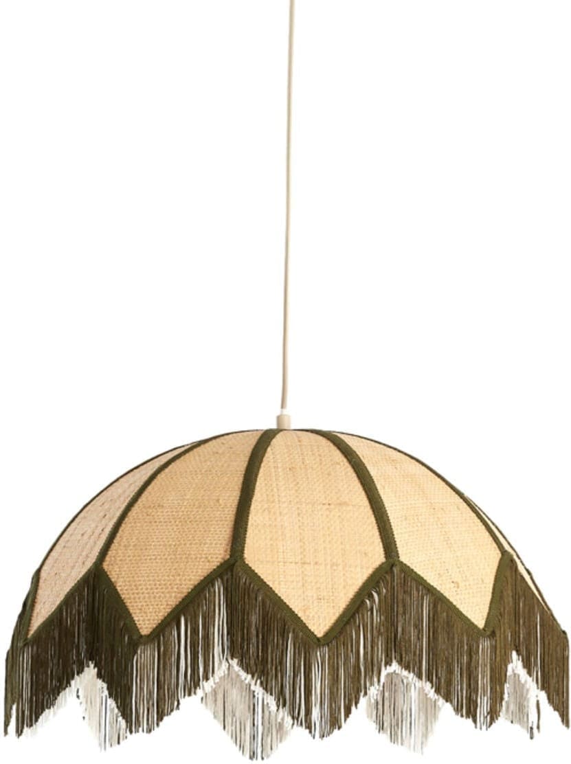 Hanglamp Sulina - Raffia Naturel+groen Light & Living Hanglamp 2987376